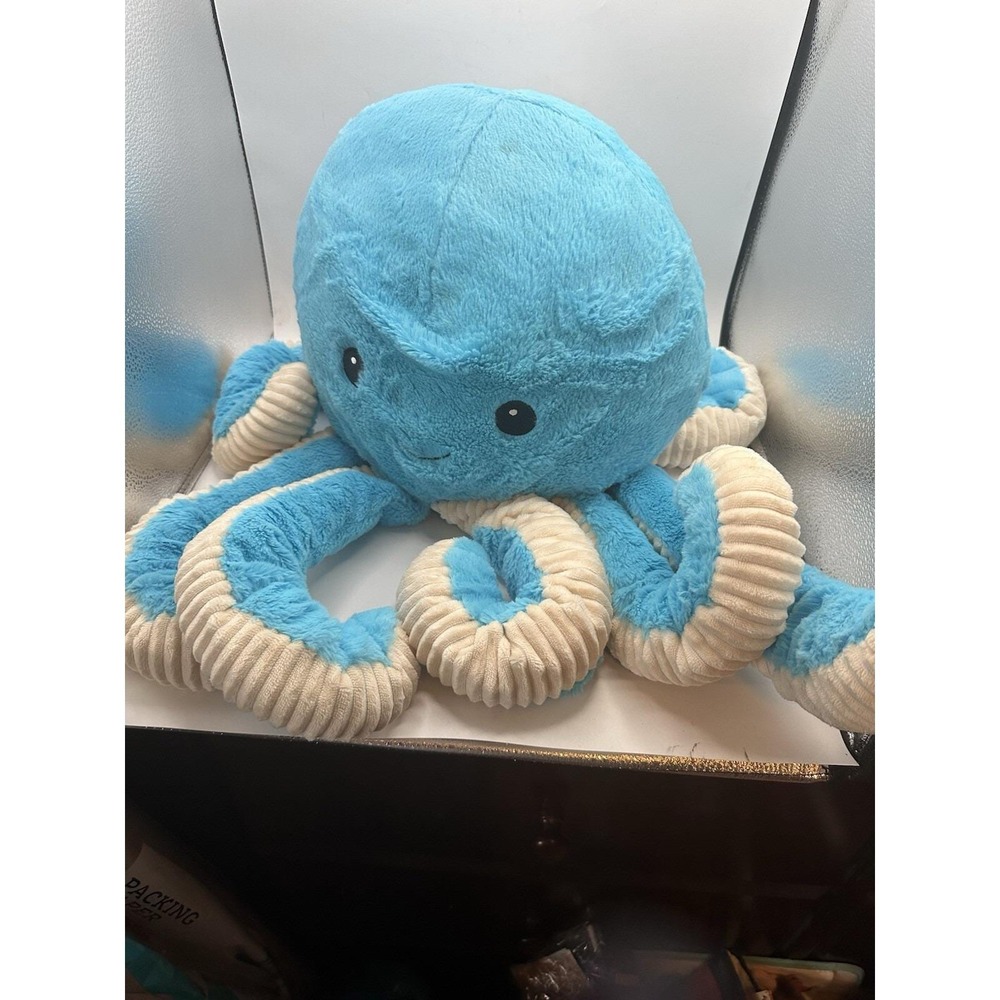 Goffa Stuffed Ocotopus Blue/White Plush 23 Inch Rare